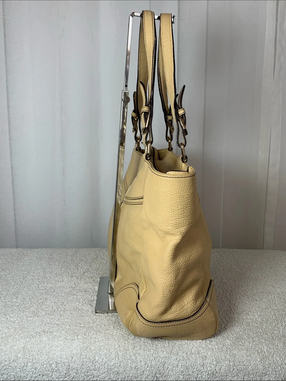 GUC MCM Vintage Ivory Visetos Monogram Satchel